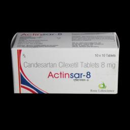 Buy Actinsar 8 mg  - Candesartan - Rene Pharmaceuticals Pvt. Ltd.