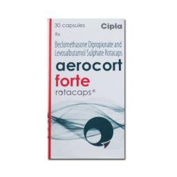 Buy Aerocort Forte Rotacaps 200 mcg - Beclomethasone - Cipla, India