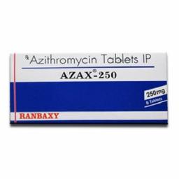 Buy Azax 250 mg  - Azithromycin - Ranbaxy, India