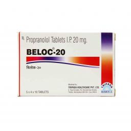 Buy Beloc 20 mg  - Propranolol - Tripada Healthcare Pvt. Ltd.