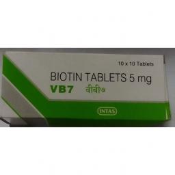 Buy Biotin VB7 5 mg - Biotin - Intas Pharmaceuticals Ltd.