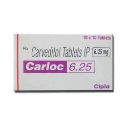 Buy Carloc 6.25 mg  - Carvedilol - Cipla, India