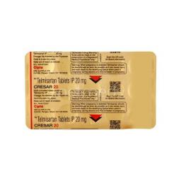 Buy Cresar 20 mg - Telmisartan - Cipla, India