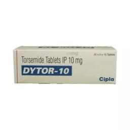 Buy Dytor 10 mg - Torsemide - Cipla, India