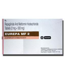 Buy Eurepa MF 2/ 500 mg  - Repaglinide - Torrent Pharma