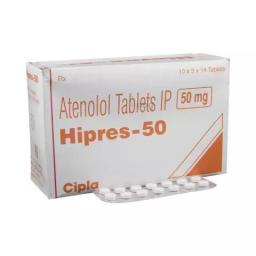 Buy Hipres 50 mg - Atenolol - Cipla, India
