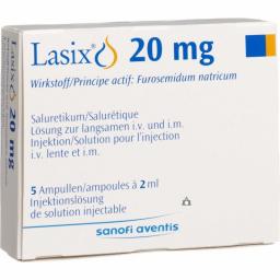 Buy Lasix 20 mg Injection - Furosemide - Aventis Pharma Limited