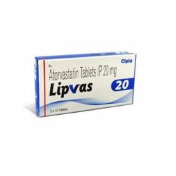 Buy Lipvas 10 mg - Atorvastatin - Cipla, India