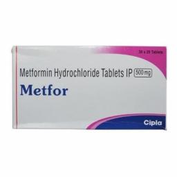 Buy Metfor 500 mg  - Metformin - Cipla, India