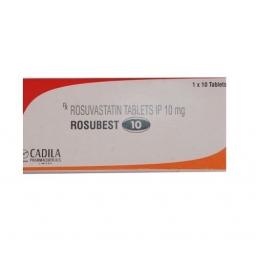 Buy Rosubest 10 mg  - Rosuvastatin - Cadila, India